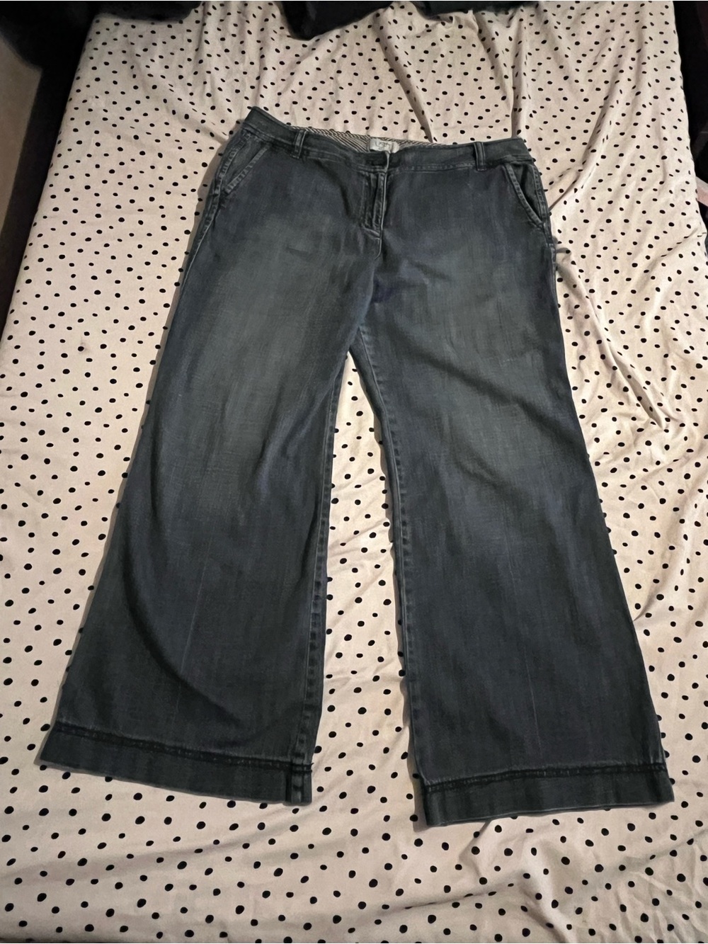 LOFT Wide-Leg Jeans in Faded Blue-Grey Wash